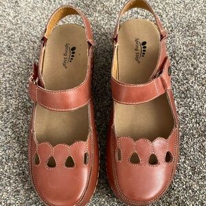 Spring Step Bordeaux Color Flats with Comfort Sole
